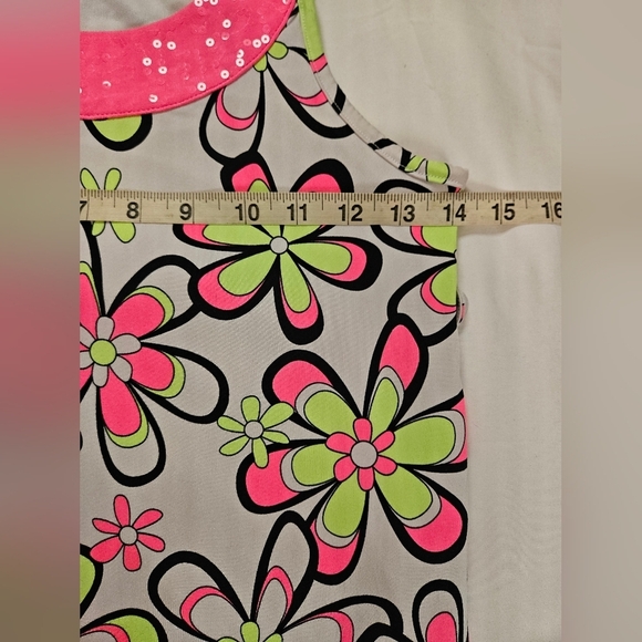 Unbranded Girls White & Flower Dress With Sequins On Top & Bottom Size Large - Picture 5 of 9